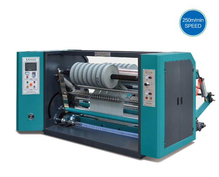 無紡布雙軸氣動圓刀分切機